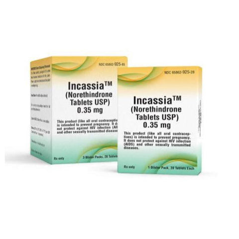 Incassia (Norethindrone) – original manufacturer packaging