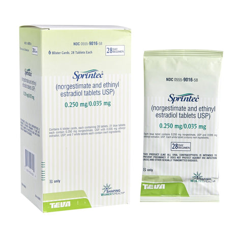 Sprintec (Norgestimate / Ethinyl Estradiol) – original manufacturer packaging